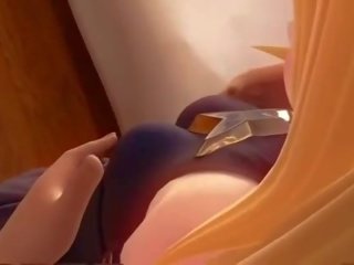 Blond animeeritud ingel võttes seks film