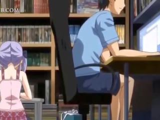 Félénk anime guminő -ban apron ugró craving putz -ban ágy