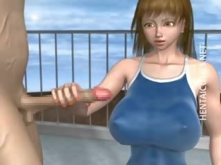 3d мультиплікація уява жінка приймати хуй на біля басейну